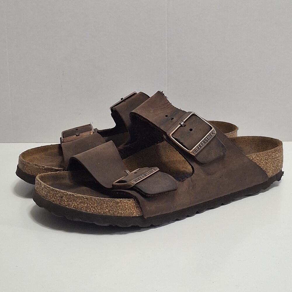 BIRKENSTOCK Women's Arizona Soft Footbed Oiled Leather Habana Brown EU 39 US 8.5
